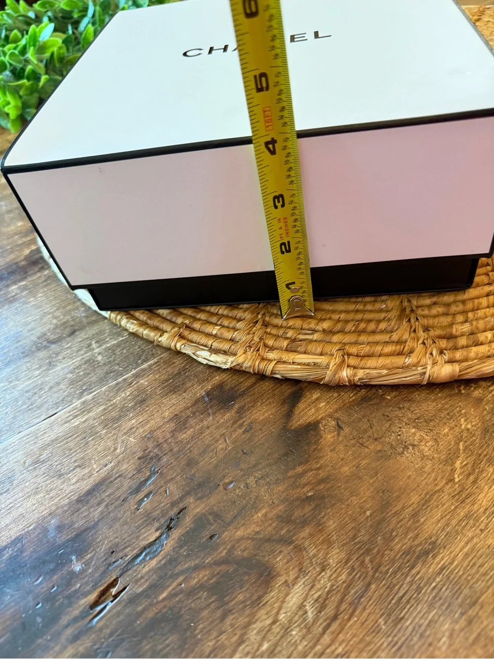 CHANEL White Box with Black Logo and Trim